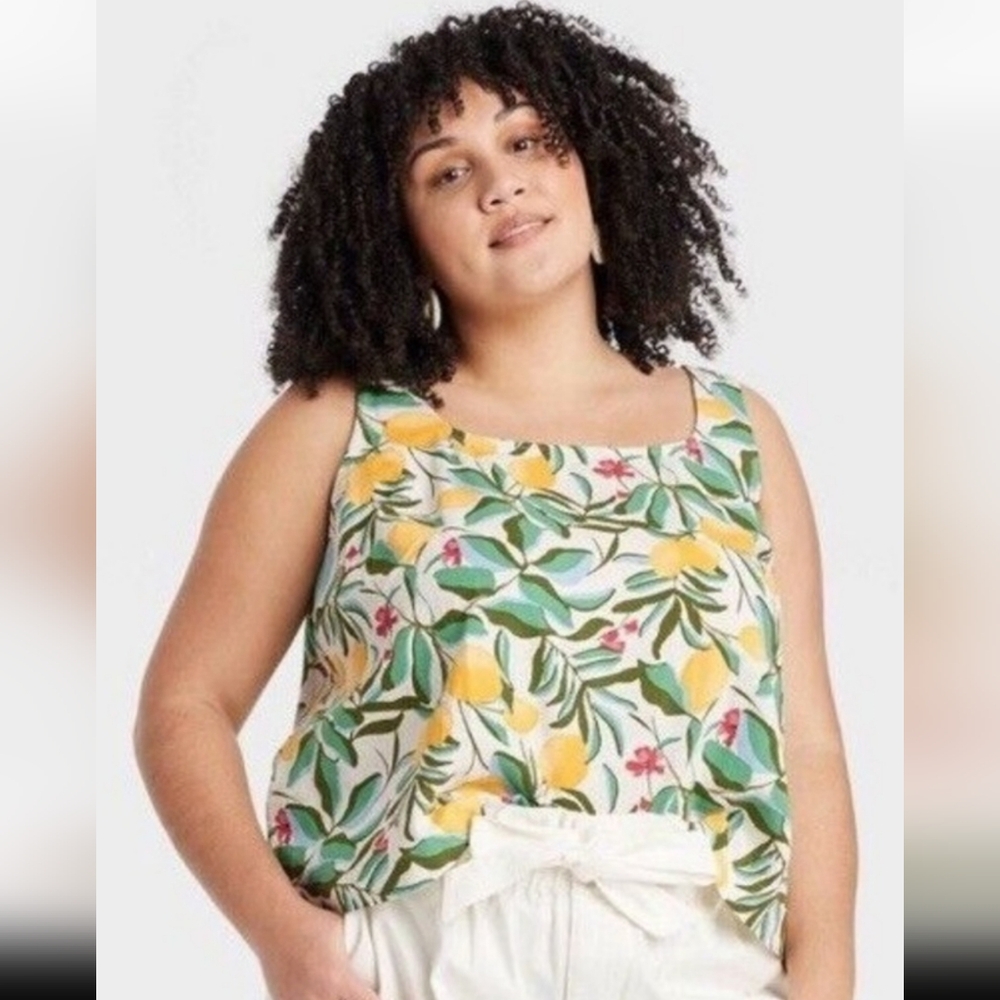 Linen Lemon Crop Tank